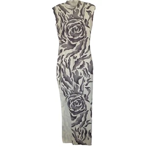 Fashion Nova Womens Dress Large Rose Sweater Maxi Dress Bodycon Party Clubwear - Picture 1 of 8