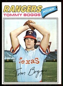 1977 Topps Tommy Boggs Rookie Texas Rangers #328