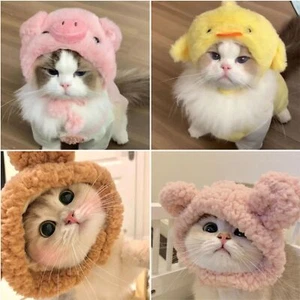 Dog Cat Pet Hat Cute Plush Cap for Small Dogs Kitten Winter Warm Hat Chihuahua - Picture 1 of 14