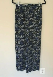 Vila Clothes Vimarini pantaloni gamba larga blu navy stampa floreale taglia EU 34 (XS US) - Foto 1 di 10