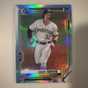 2021 Henry Davis RC Bowman Entwurf CHROM 1. Bowman BDC-48 Pittsburgh Pirates MENGE - Bild 1 von 2