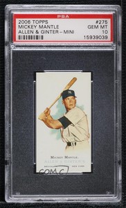 2006 Topps Allen & Ginter's Mini Mickey Mantle #275 PSA 10 GEM MT HOF