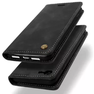 For iPhone 14 Pro Max/SE/8 7 Plus Magnetic Flip Case Leather Wallet Card Holder - Picture 1 of 19