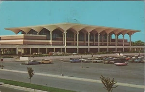 Memphis Metropolitan Airport 7 Airlines Autos 1956 Tennessee postcard LP10 - Picture 1 of 2