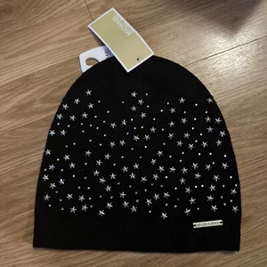 Michael Kors Sequin Knit Beanie Hat in Black New! NWT - Picture 1 of 6
