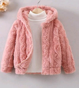 coat for girls with color pink and warm for winter - Picture 1 of 4