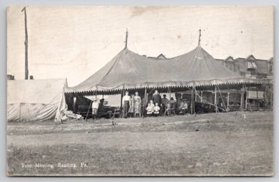 Reading PA Tent Meeting 1908 Shamokin To Sunbury Pennsylvania Postcard F32 Foto 1 de 2