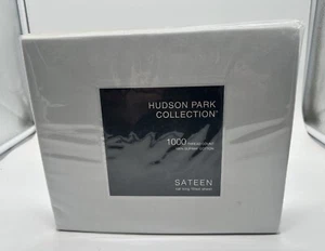 NEU Hudson Park Collection 1000 Fäden Satin California King Spannbettlaken grau - Bild 1 von 3