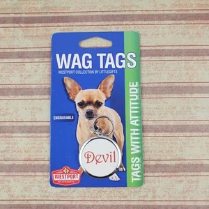 Etiquetas Wag - Etiqueta de perro grabable - Etiquetas con actitud - Colección Westport - Diablo - Imagen 1 de 4