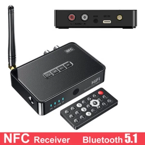  Long Range Antenna NFC Bluetooth Audio RX Adapter 3.5&6.5mm/MMC/USB MP3 Player  - Picture 1 of 8