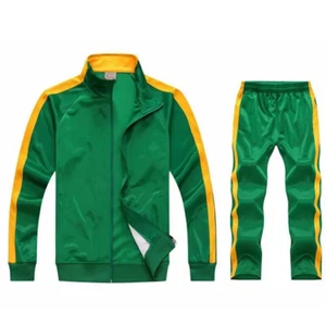 2 Piece Set Tracksuit Mens Sweatsuit Sportswear Men Jacket + Pants Sets Suits - Picture 1 of 32