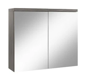 Spiegelkast Toledo 80 x 20 x 60 cm - Grijs Eiken - Badkamerkast Badkamer - Afbeelding 1 van 3