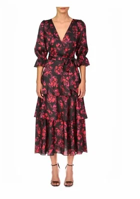 ML Monique Lhuillier искусственного надежном платье Jet мака новый с Ярлыками Sz 6 $660 - Изображение 1 из 4