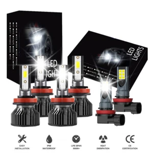 For Toyota Tacoma 2016-2019 2020 LED Headlight Hi/Low Fog Light Bulbs Combo Kit - Picture 1 of 16