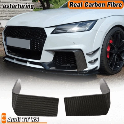 Parachoques delantero de fibra de carbono apto para Audi TT RS TTRS 2016-18 aletas canards divisor  Foto 1 de 4