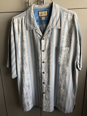 Camisa Jamaica Jaxx XXL Azul, Rosa Rayas de Seda Floral Island Lifestyle 52x31 Foto 1 de 4