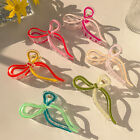 Large Hollowed Bow Hair Claw Oil Bow Ponytail Clip Colorful Sweet 6Pcs/Set ?