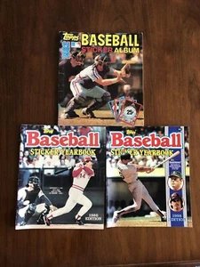1982, 1986, 1988 Topps Sticker Yearbook - Partially Filled. Lot Of Three. - Picture 1 of 16