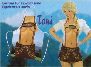 Bayern-Schürze Toni Lederhosen Kostüm Fasching Karneval Bierfest Grillschürze - Bild 1 von 1