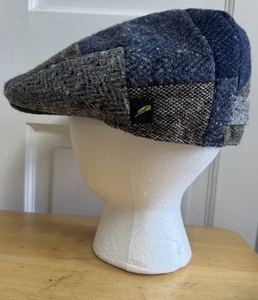 NEU Hatman of Ireland Mütze Cap Fitted Herren XL 62 Patchwork Donegal Tweed Wolle - Bild 1 von 9