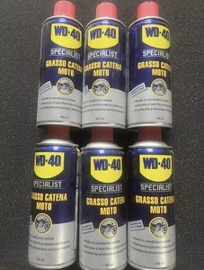 WD40 WD-40 GRASSO CATENA SPECIALIST MOTO 6x400 ML O-X-Z RING COND UMIDE ANTICORR - Bild 1 von 1