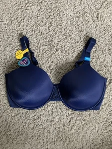*NWT* Vanity Fair size 40DDD (F) navy blue full coverage bra underwire - Picture 1 of 7