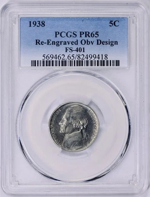 1938 Jefferson Nickel Proof FS-401 PCGS PR65 - Re-Engraved - Beautiful Example - Image 1 of 4