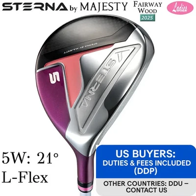 MAJESTY STERNA 2025 Ladies 5W 21° Fairway Wood RH L-Flex Graphite RED - Image 1 of 4