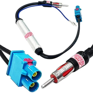 Antennenadapter Verstärker Doppel FAKRA auf DIN Für Mercedes AUDI VW SEAT SKODA - Bild 1 von 14