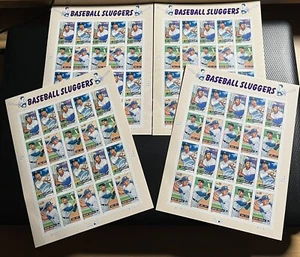 Baseball Sluggers 4 Sheets of Official USPS Postage Stamp Lot - 80 x 39 cent Lot - Picture 1 of 6