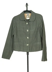 Chaqueta de seda verde para mujer enSoie, talla S, hecha en Suiza - Imagen 1 de 12