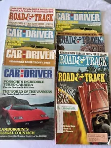 ROAD & TRACK & CAR AND DRIVER MAGAZINE LOT (8 ISS) 65(2), 72(3),1973,1975,1991 - Foto 1 di 9
