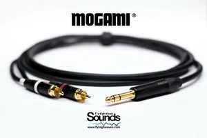 Y Stereo Audio Cable | RCA Gold ‣ TRS 1/4 Neutrik 6.3mm Gold | Mogami 2534 Quad - Picture 1 of 4