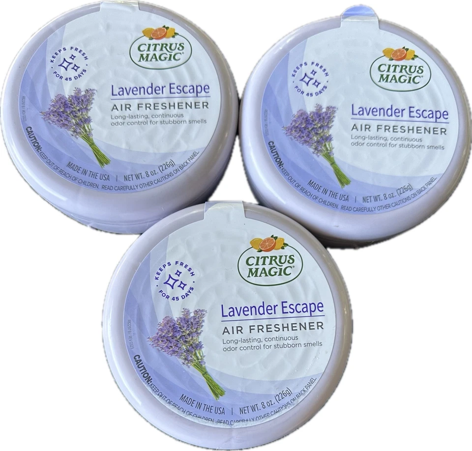(Paquete de 3) Ambientador sólido absorbente de olores cítricos LAVANDA ESCAPE 8 oz Foto 1 de 1