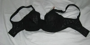 NWT Bali Lace 'n Smooth® Underwire Bra Black Size 34DD Style #DF3432 - Picture 1 of 3