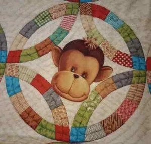 bazooples jungle babies fun fabric 44 by 12.5 inch animal monkey USA - Picture 1 of 3