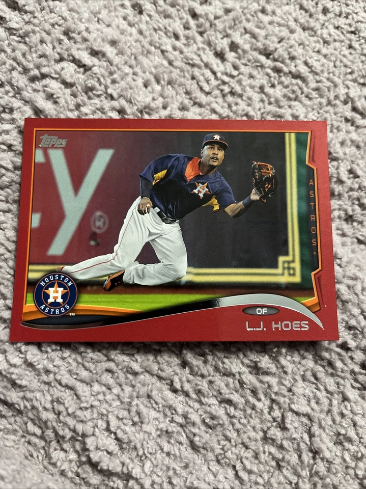 2014 Topps Series 2 L.J Hoes Red Target Variation Astros #647 Retail Only - Image 1 of 1