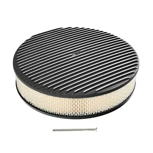 14"x3" Full Finned Round Aluminum Air Cleaner Kit w/ Element For Chevy Ford - Bild 1 von 8