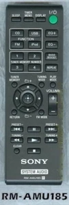 RM-AMU185 NUEVO SONY OEM ESTANTERÍA HI-FI CONTROL REMOTO PN: A1970520A - Imagen 1 de 3