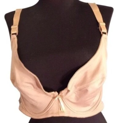 Delta Burke 38C Bra Beige Adjustable Straps Underwire Support Bow NEW - Image 1 of 4