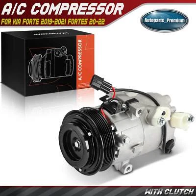Compresor de aire acondicionado con 6 ranuras para Kia Forte 2019-2021 Forte5 20-22 2,0 L 6PK 115 MM Foto 1 de 4