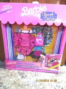 VINTAGE MATTEL 1991 BARBIE PARTY DAZZLE FASHION MALL SHOP CLOTHING # 3098 NIB - Picture 1 of 3