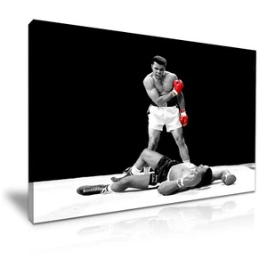 Muhammad Ali Boxen Sport Leinwand Wandbild Bild Druck 76cmx50cm - Bild 1 von 2