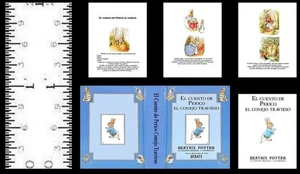 1:12  SCALE MINIATURE BOOK BEATRIX POTTER EL CUENTE DE PERICO EL CONEJO TRAVIESO - Picture 1 of 1