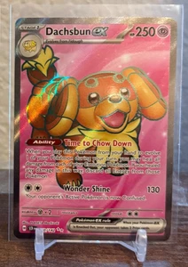 Pokémon - Corona Estelar Escarlata y Violeta - Dachsbun ex 160/142 Casi Nuevo - Imagen 1 de 2