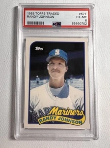 Topps 1989 negociado #57T Randy Johnson novato RC PSA 6 EX-MT - Imagen 1 de 7