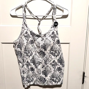 NWT Victoria Secret PINK Brami Buttery Soft Tank Grey Snake Print Womens Size XL - Picture 1 of 9