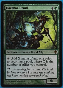 Harabaz Druid FOIL Worldwake PLD Green Rare MAGIC MTG CARD (ID# 505582) ABUGames - Picture 1 of 2