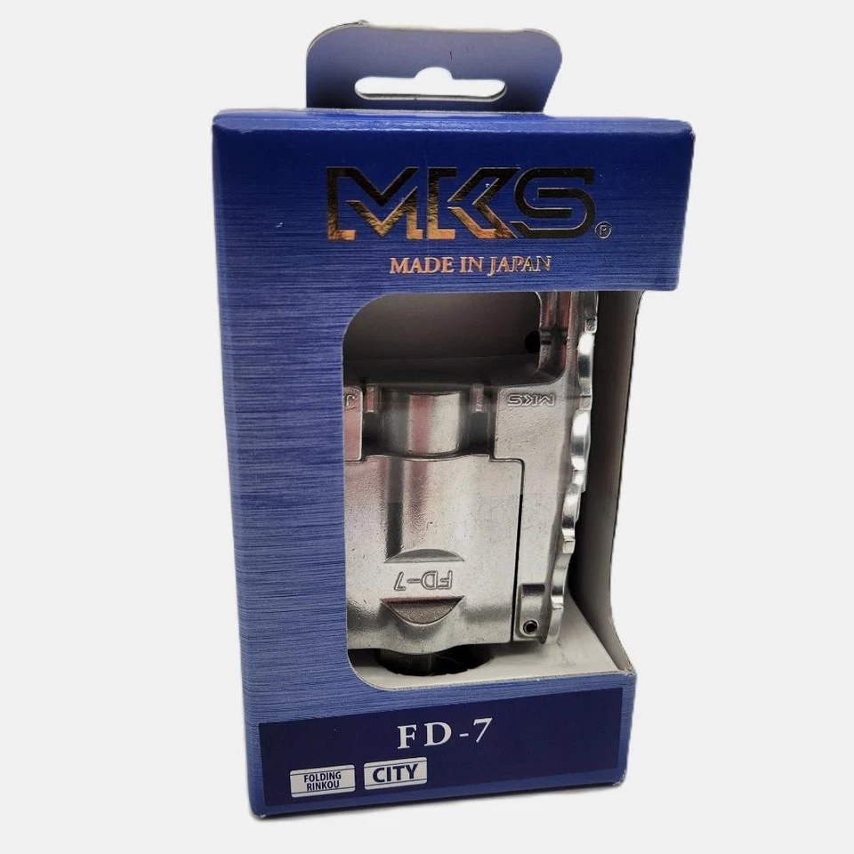 Pedales de bicicleta de plataforma plegable de aleación MKS FD-7 plateados 9/16" Fixie Commuter Urban Foto 1 de 1