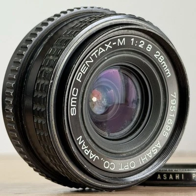 Teste! [Exc-] Lente grande angular SMC Pentax M 28mm f2.8 para montagem K JAPÃO G 8012 - Imagem 1 de 4